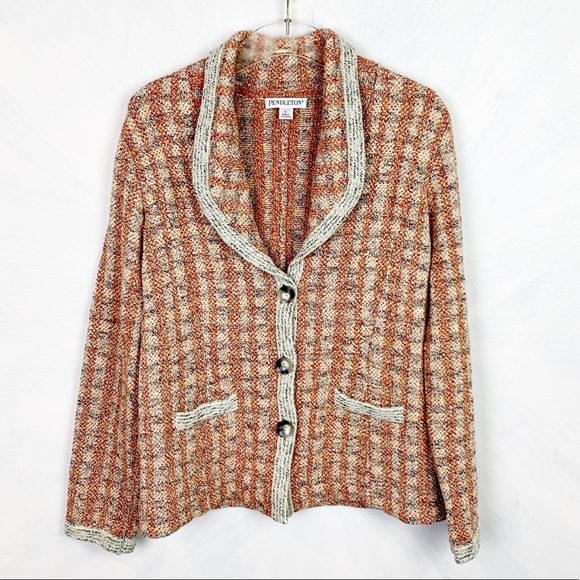 Pendleton Jackets & Blazers - Pendleton Shawl Neck Cardigan Sweater Cotton Silk